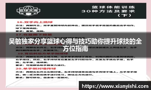 吴敏独家分享篮球心得与技巧助你提升球技的全方位指南