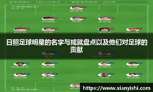 日照足球明星的名字与成就盘点以及他们对足球的贡献